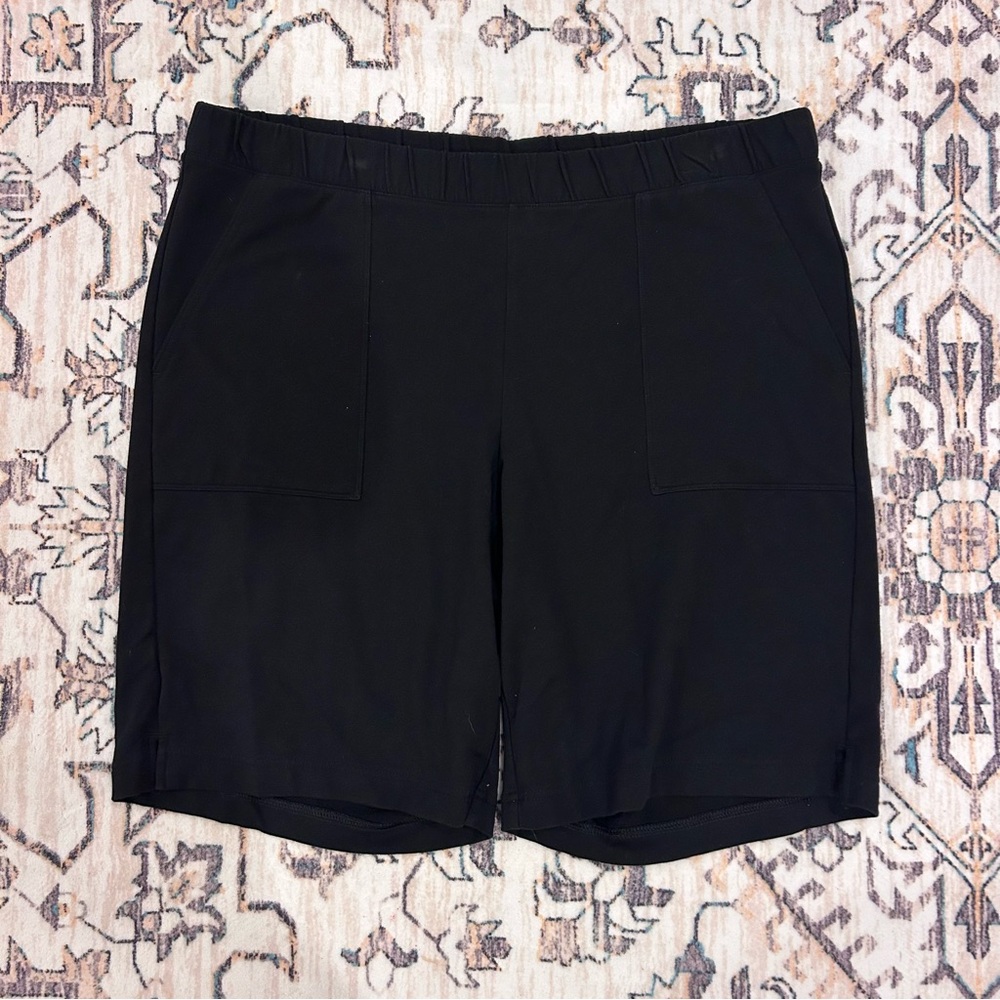 J Jill PureJill Shorts L Large Black Elastic Waist Pull On